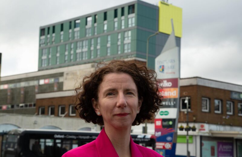  MP for Oxford East, Anneliese Dodds outside Templars Square. She has been campaigning about the overall appearance of Cowley Centre and residents’ concerns, and she will keep pushing for action.