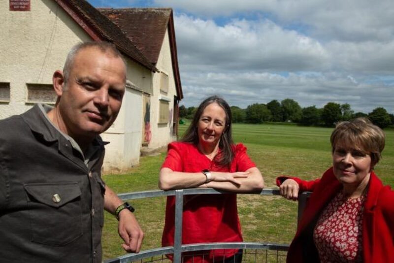 Mark Lygo, Charlotte Vinnicombe, and Mary Clarkson pictured in Marston